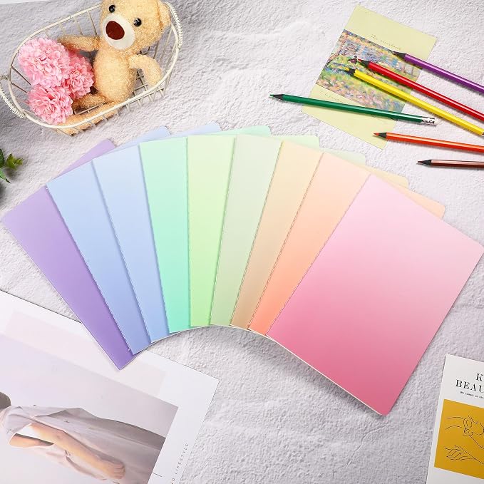 miikoul 18 Pack A5 Colorful Lined Notebook Bulk, Journals for Travelers 8''x5.6''college Ruled Composition Notebook, Writing Journal for School Office Business, 60 Pages/30 Sheets, 9 Color