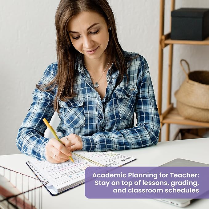 Planner 2026-2027, Academic Year Monthly and Weekly Calendar Planner, Jul 2026 - Jun 2027, Hardcover Teacher Student Planning Agenda book with Tabs, Perfect for School Office Supplies, 6.3" x 8.5" - Mushroom Garden