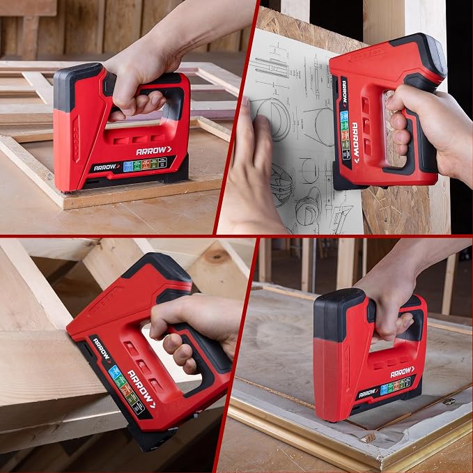 Arrow Electric Staple Gun, 5 in 1 Cordless Stapler with 3000Pcs Staples | Heavy Duty Staple Gun for Upholstery, 3.6V Rechargeable Brad Nailer with Staple Remover, for Wood, Home, DIY, ET501C