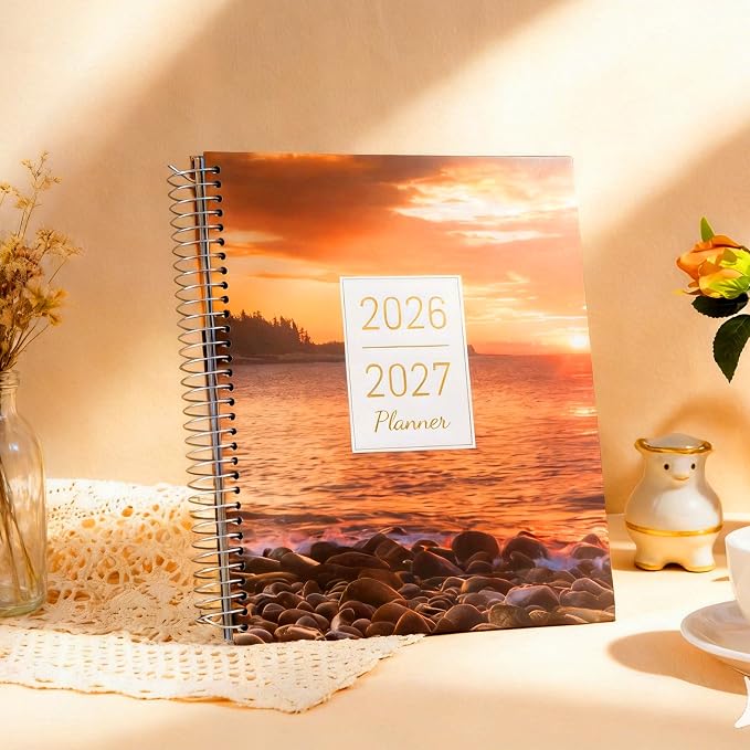 CAGIE Planner 2026-2027 18 Month July 2026-Dec 2027 Daily Calendar Weekly Monthly Hourly Planners Hardcover Large Yearly Agenda with Stickers Tabs for Women Work Mom, 8.5 x 11