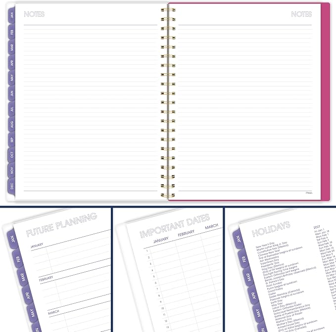 Mead Cambridge 2027 Planner, Weekly & Monthly, 15-Month Oct-Dec, 8.5" x 11", Neochrome (1805-905-27)