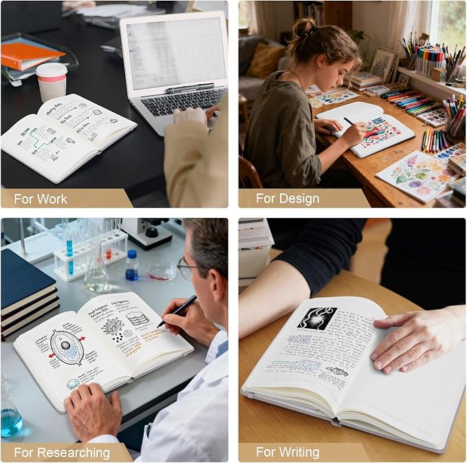 Comix 8 Pack Lined Journal Notebooks for Work, 240 Pages, 5.5"x8.3", Hardcover, A5 Medium College Ruled, Journaling Notebooks for Notes-taking, Fits for Office School Home, Pastel
