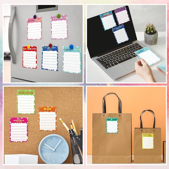 Yinder 24 Pcs Inspirational Sticky Notes, Back to School Supplies, Cute Motivational Sticky Notes Pad Employee Appreciation Gifts Bulk for Teacher Coworker Office 3 x 3'' (Appreciation,Vivid)