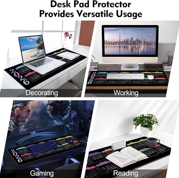 Galdas Gaming Mouse Pad XXL XL Large Long Extended Big Mousepad Non-Slip Rubber Keyboard Mouse Pad with Stitched Edges for Laptop Home Office (2026, 35.4 * 15.7)