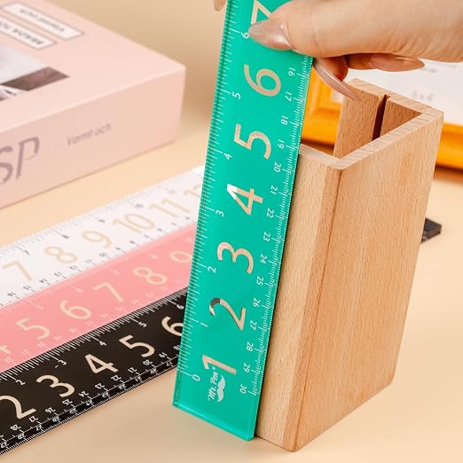 Mr. Pen- Plastic Rulers with Large Numbers, 4 Pack, 12 Inch | Easy-to-Read Markings, Scratch-Resistant Design, Durable Ruler for Crafting Office & School, Colorful Rulers for Kids