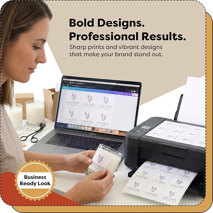 Shipping Labels, Address Labels for Laser Inkjet Printers, 1.75x0.5 Inches | Printable Custom Labels, Mailing Labels for Envelopes, File Folder-Aegis Adhesives Template R002 (200 Sheets, 16000 Stickers)