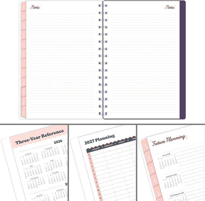 Mead Cambridge 2027 Planner, Weekly & Monthly, 15-Month Oct-Dec, 5.5" x 8.5", CatCoq, Retro Flower (CC02-200-27)