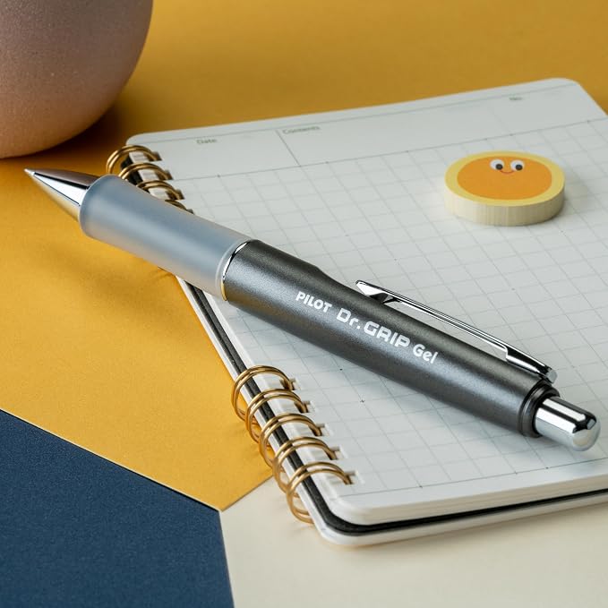 Pilot Dr. Grip Limited Refillable & Retractable Gel Pen, Black, Single Pen | Ideal for School, Journaling & Office Writing