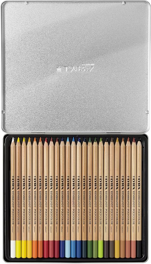 Lyra Rembrandt Polycolor Colored Pencils, Set of 24, Assorted Colors (2001240)