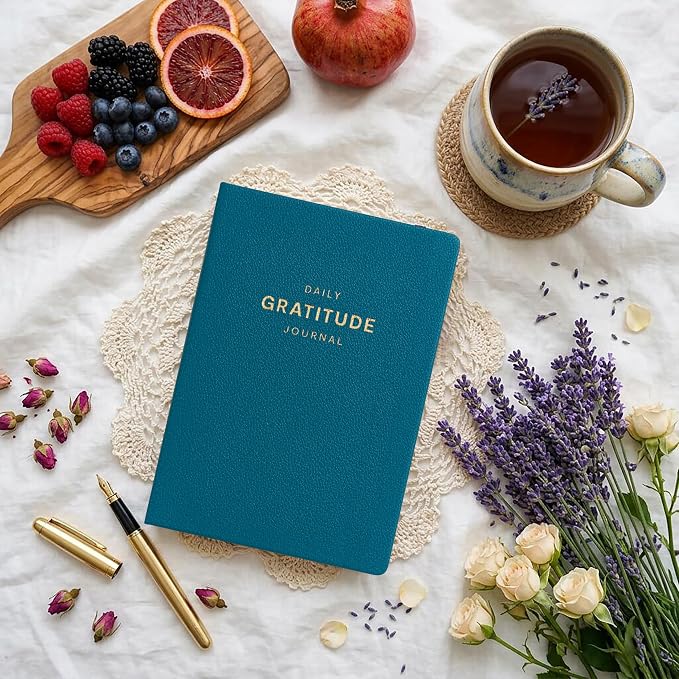 And Per Se Gratitude Journal – 5 Minute Daily Practice for Women with Prompts & Quotes – Undated Mindfulness & Happiness Notebook (Dark Turquoise)