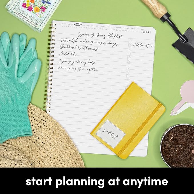 PAPERAGE Undated Daily Planner & To Do List Notepad (Black), 8.5 in x 11 in, Spiral Bound Planner Notebook for Work, School or Home, 104 Lined Pages With Date Tracker for Plans & Notes