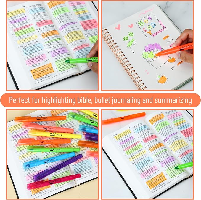 Mr. Pen- No Bleed Gel Highlighters, Vibrant Colors, 20 Pack | Bible Highlighters and Pens No Bleed, Bible Markers for Study, Journaling, School Supplies and Accessories