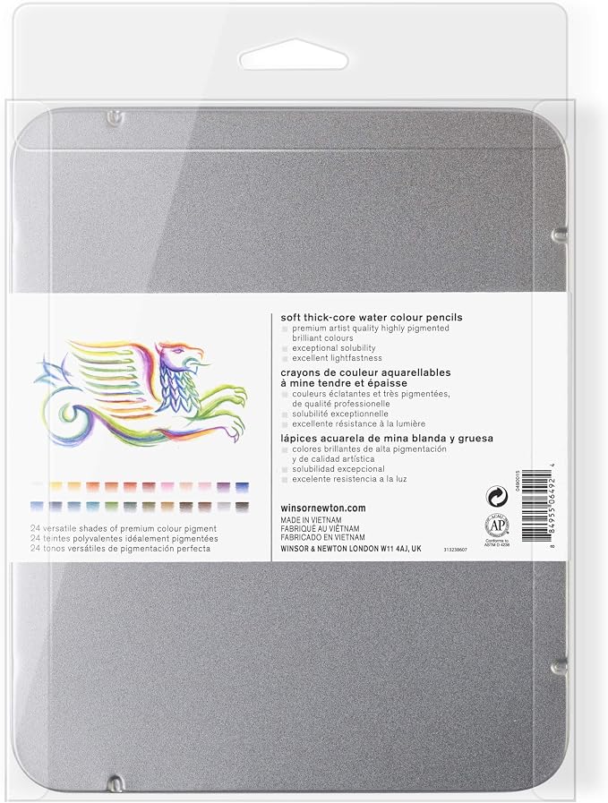 Winsor & Newton Studio Collection Artist Pencils, Watercolor Pencils, Set of 24