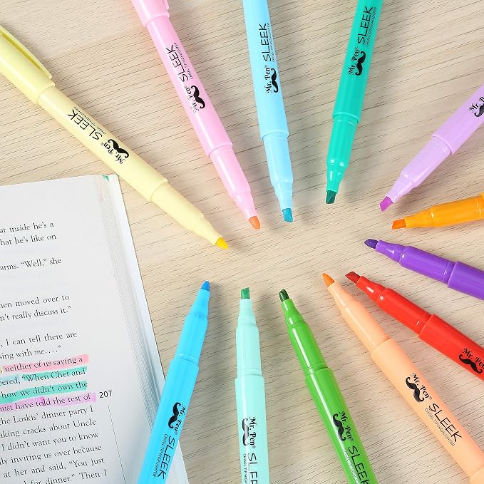 Mr. Pen- Highlighters, 144 Pack, Bulk Set, Assorted Colors, Chisel Tip | Quick-Dry, Smear-Resistant, Odorless Highlighters Bulk for School, Office & Journaling