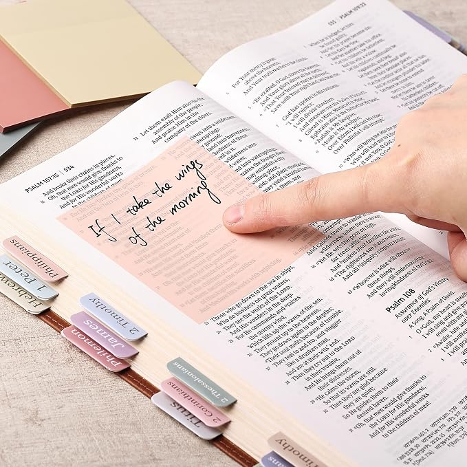 Mr. Pen- Transparent Sticky Notes, 3" x 3", 4 Pads, 200 Sheets | Vintage Colors, See Through Self-Adhesive Notes with Fineliner for Bible Journaling and Studying, Water-Resistant