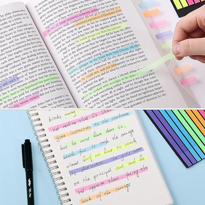 Mr. Pen- Transparent Bible Highlighter Tape and Sticky Note Set, 331 Pcs | Sticky Note Tabs, Sticky Index Tabs, Highlighter Strips, Highlight Strips for Books, Sticky Notes Transparent