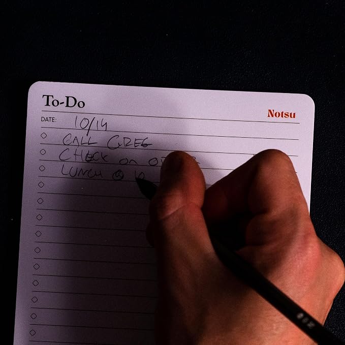 Notsu To Do List Notepad 2pk | Premium Thick Paper 120g | Daily Desk To Do List Pad | 50 Sheets, 5.5” x 8.5”
