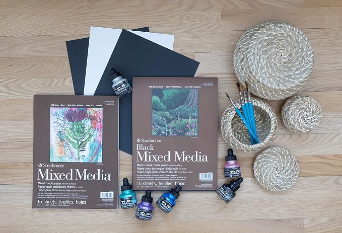 Strathmore Mixed Media Vellum Paper Pad 9"X12"-15 Sheets -62462109, White