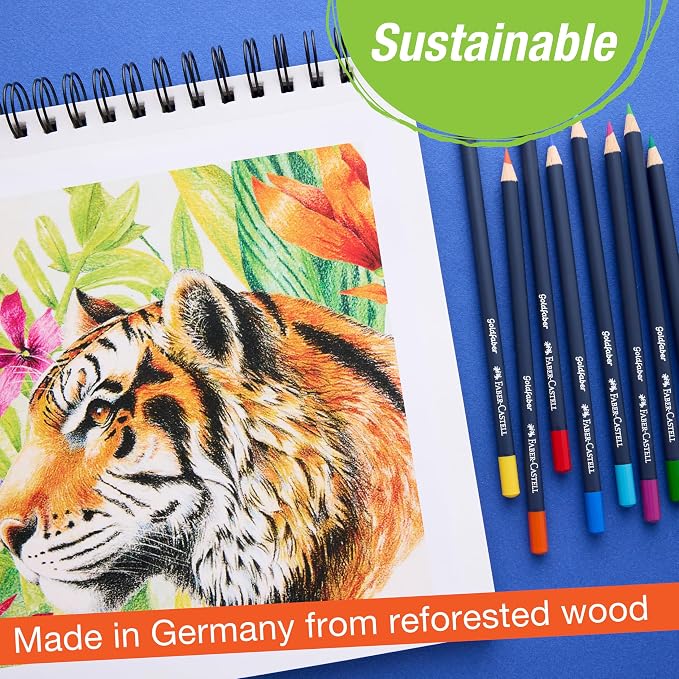 Faber-Castell Goldfaber Colored Pencils, 24 Classic Colors for Artists