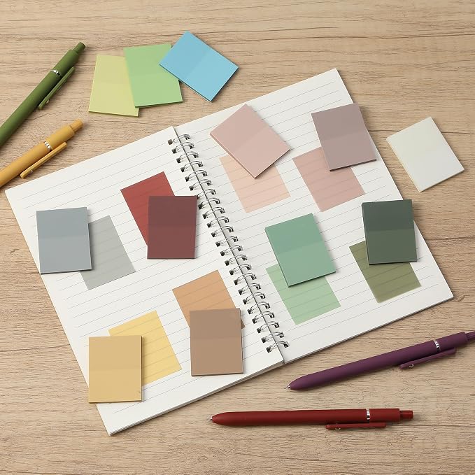 Mr. Pen- Small Transparent Sticky Notes, 1.5" x 2", 12 Pads, 600 Sheets | Vintage, Mini See Through Self-Adhesive Notes Bulk for Bible Journaling and Studying, Water-Resistant, Clean Removal