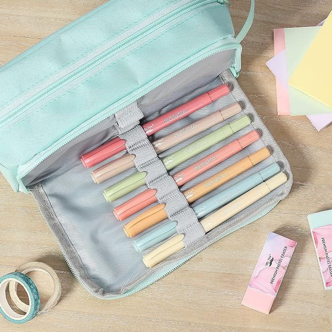 Mr. Pen- Dual Tip Highlighters, 8 Pack, Fine & Chisel | Cute Highlighters Assorted Colors, Dual Tip Markers