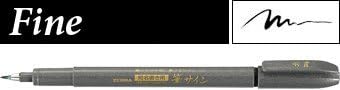 Zebra Fude Sign Brush Pen, Extra Fine, Fine, Medium, Gray Ink, 4-pack,Sticky Notes Value Set