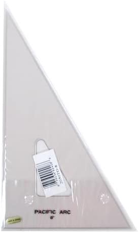 Pacific Arc Drafting Triangle, 8-inch, 30/60/90 Degrees, w/Inking Edge, Topaz