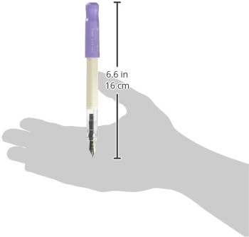 Pilot Kakuno Medium-Nib Fountain Pen, White Body Soft Violet Cap Body (FKA-1SR-SVM)