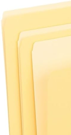 Staples File Folders, Letter Size, 1/3‑Cut Tabs, Yellow, Durable Paper Stock, 200/Carton