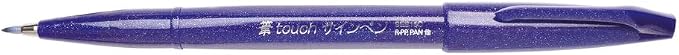 Pentel Fude Touch Sign Pen, Violet, Felt Pen Like Brush Stroke (SES15C-V)