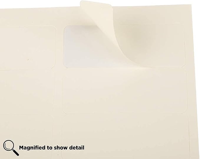 JAM PAPER Return Address Labels - Standard Mailing - 1 x 2 5/8 - Ivory - 120 Shipping Labels/Pack