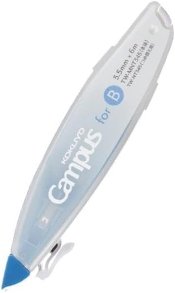 KOKUYO Correction Tape, 5.5 mm Wide for B 6mm Campus Ruled Notebook, 19.7 ft (6 m) Long, Blue (TW-MNT345)