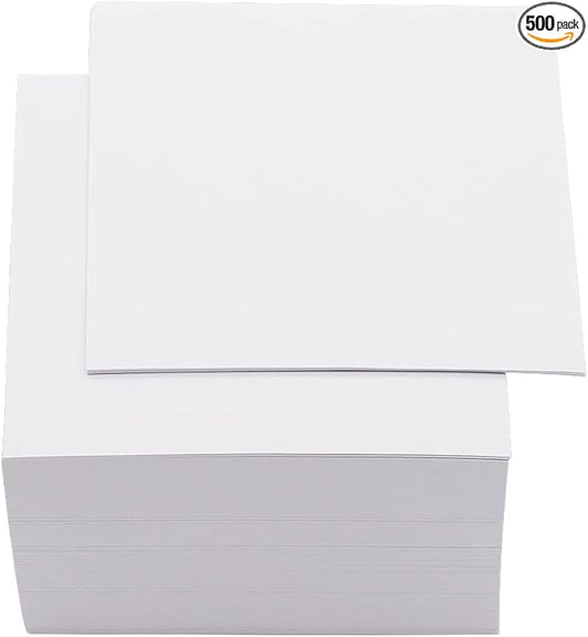MEI YI TIAN White Blank Memo Notes Cube 3x3 Inch Office Paper Memo Sheets Non-Sticky Memo Pad Cubes for Home Office Taking Notes and Reminders Writing Supplies