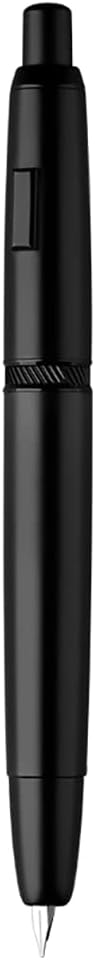 erofa Majohn A1 Press Fountain Pen with Box, Retractable Extra Fine Nib Metal Matte Black Ink Pen with Converter for Writing (No Clip Version)