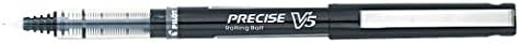 Pilot Precise V5 Stick Liquid Ink Rolling Ball Stick Pens, Extra Fine Point (0.5mm) Black Ink Pens, 4-Pack