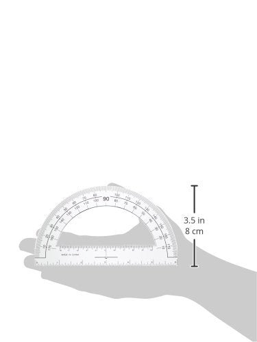 Sparco Professional Protractor - Plastic - Clear - 1 Each - 1 Each