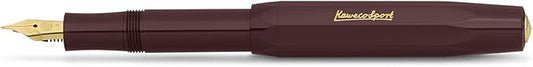 Kaweco CLASSIC SPORT Fountain Pen Bordeaux with 23 Carat Gold-Plated Steel Nib and Iridium Tip for Ink Cartridges I Sport Fountain Pen 13 cm I Nib: BB (Extra Broad)