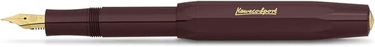 Kaweco CLASSIC SPORT Fountain Pen Bordeaux with 23 Carat Gold-Plated Steel Nib and Iridium Tip for Ink Cartridges I Sport Fountain Pen 13 cm I Nib: EF (Extra Fine)