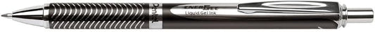 Pentel Retractable Gel Pens, Metal Tip, .7mm, Black Ink (PENBL407AA)