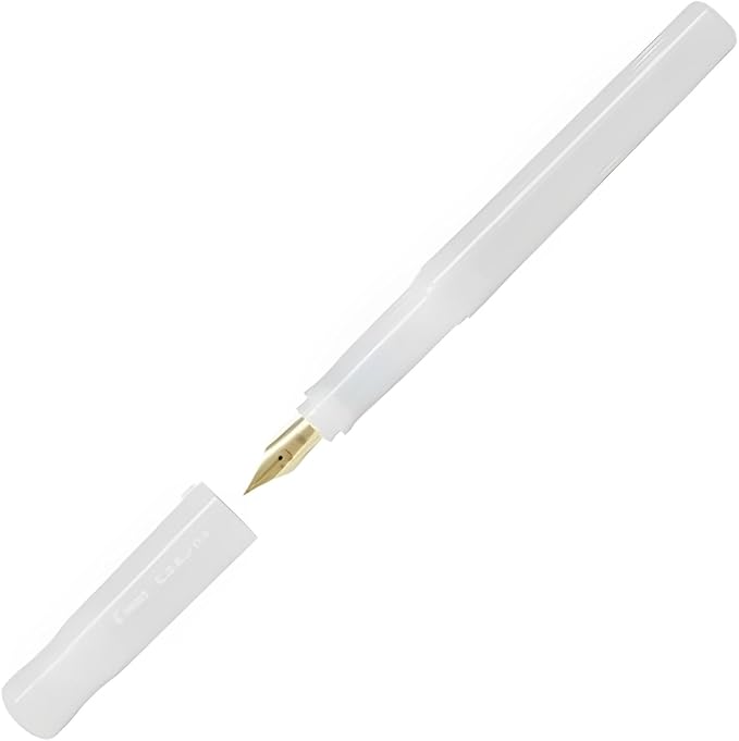 Pilot Kakuno Fountain Pen Madoromi Color Series, Gold (Smiley Face) Medium Nib, Perfect for Beginners and Creative Expression, Ivory, PFKA-1MDIM