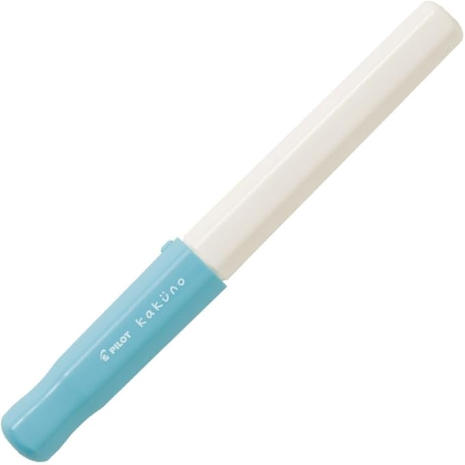 Pilot Kakuno Fine-Nib Fountain Pen, White Body Soft Blue Cap Body (FKA-1SR-SLF)