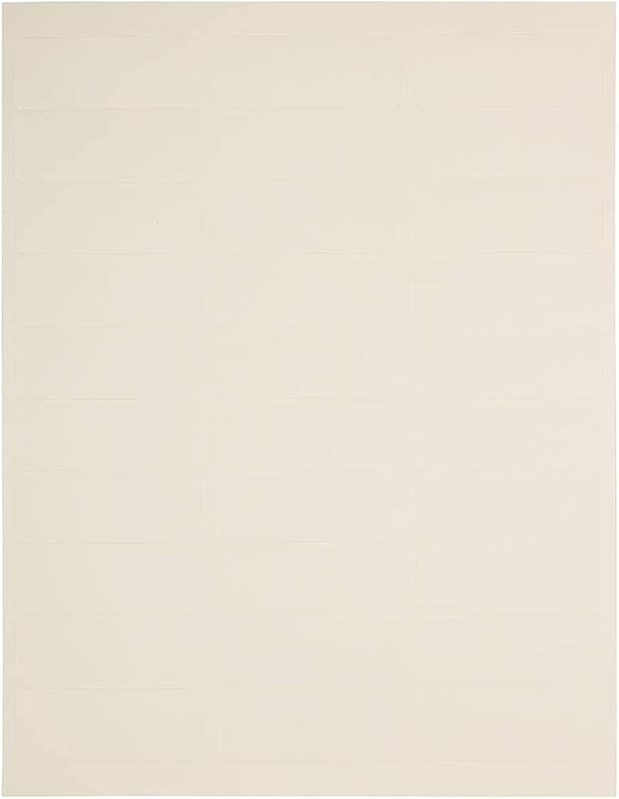 JAM PAPER Return Address Labels - Standard Mailing - 1 x 2 5/8 - Ivory - 120 Shipping Labels/Pack