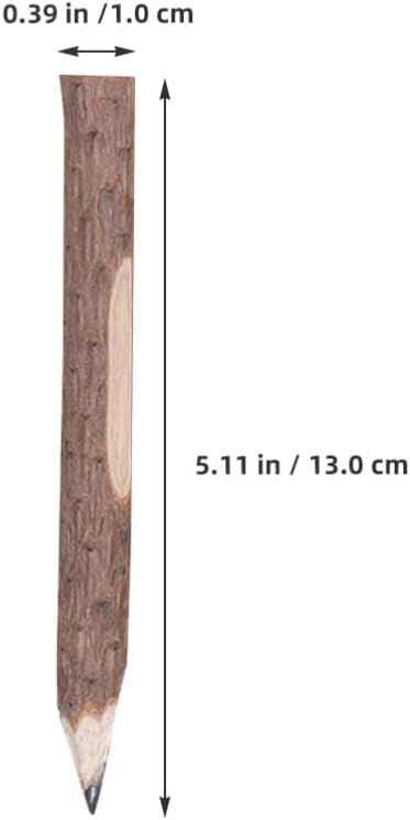 Gatuida 50pcs Wooden Graphite Pencils, Woodland Baby Shower Decorations, Rustic Twig Pencils for Kids Party Supplies Novelty Gifts, 5.11 Inch
