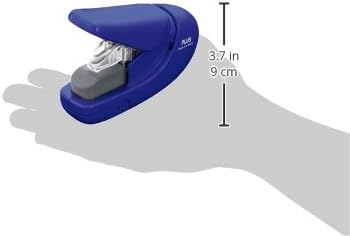 Plus Paper Clinch Compact Staple-Free Stapler, Heavy Duty, Navy Blue