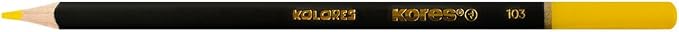 Kores - Kolores Selection: 24 Coloured Pencils for Adults & Artists, FSC wood with Soft Lead, Triangular Shape, Premium Arts and Hobby Supplies, Set of 24 Assorted Colours in metal case