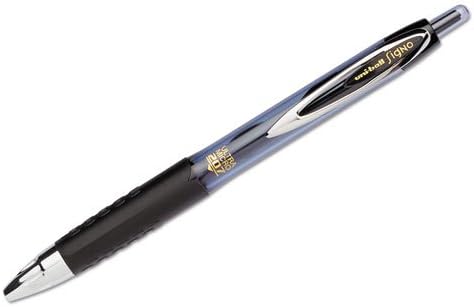 uniball™ 207 Gel Pens, Black Ink, 0.38mm Ultra Micro Point, Retractable, 12 Count, Smooth Writing, Fraud-Resistant, uni Super Ink™