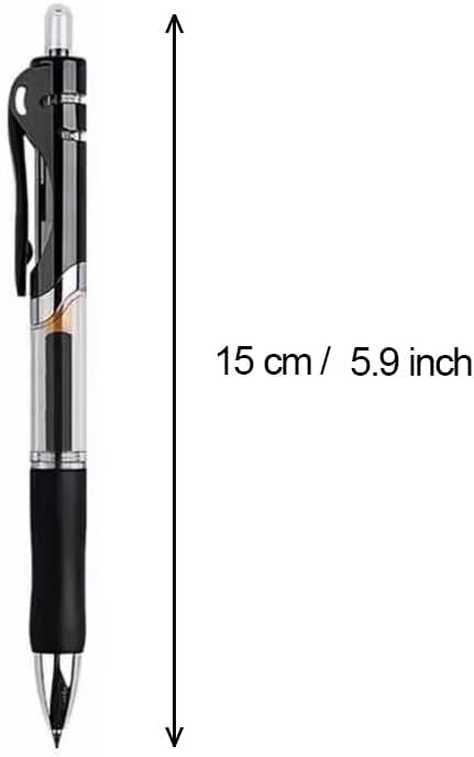 30pcs Black Gel Ink Pens for Writing, 0.5 mm Pens Fine Point Smooth Writing Pens for Journaling, Bulk Retractable Rollerball Pens for School Office.