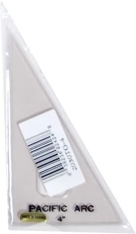 Pacific Arc Drafting Triangle, 4-inch, 30/60/90 Degrees, w/Inking Edge, Topaz