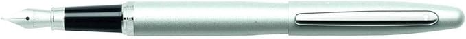 Sheaffer VFM Strobe Silver Fountain Pen with Chrome Trim and Fine Nib