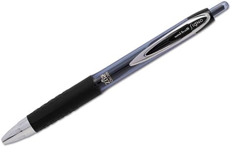 uniball™ 207 Gel Pens, Black Ink, 0.5mm Micro Point, Retractable, 12 Count, Smooth Writing, Fraud-Resistant, uni Super Ink™